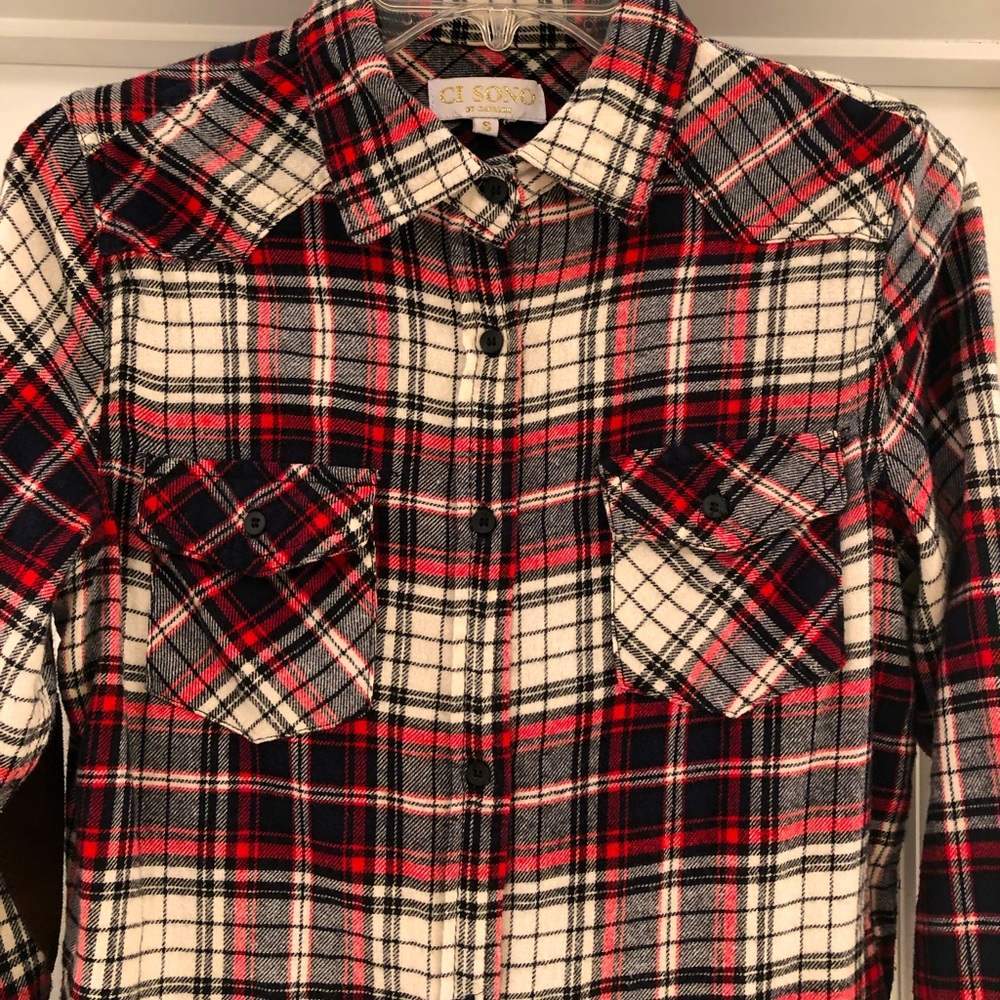 Flannel Plaid Button Down Shirt Size S